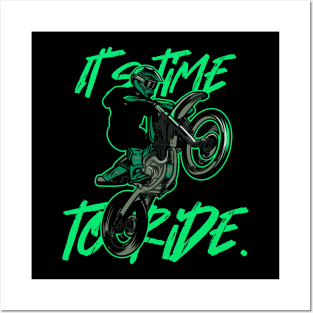 Its time to ride illustration Posters and Art